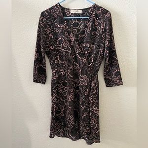 3/4 sleeve knee length dress